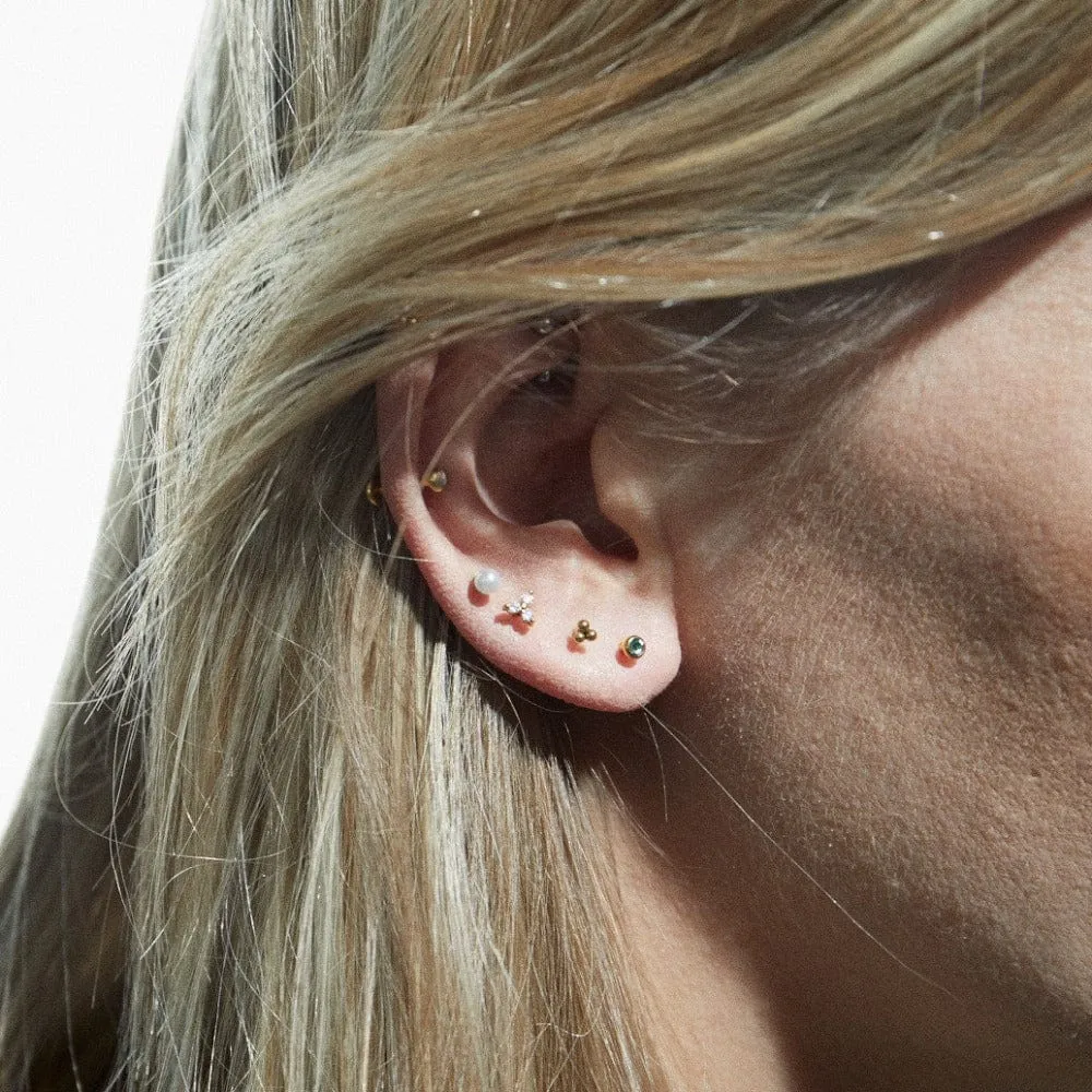 Orelia Crystal Trinity Cluster labret forgyldt