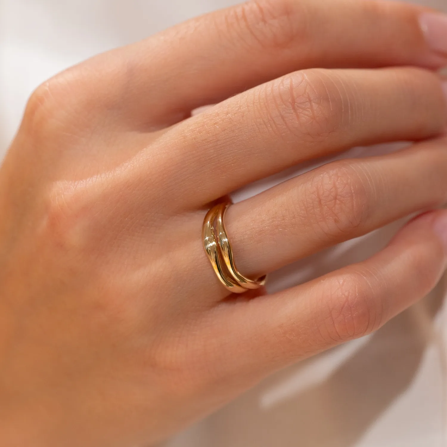 Sisi Copenhagen Agnes ring 9 kt guld 6 mm solid