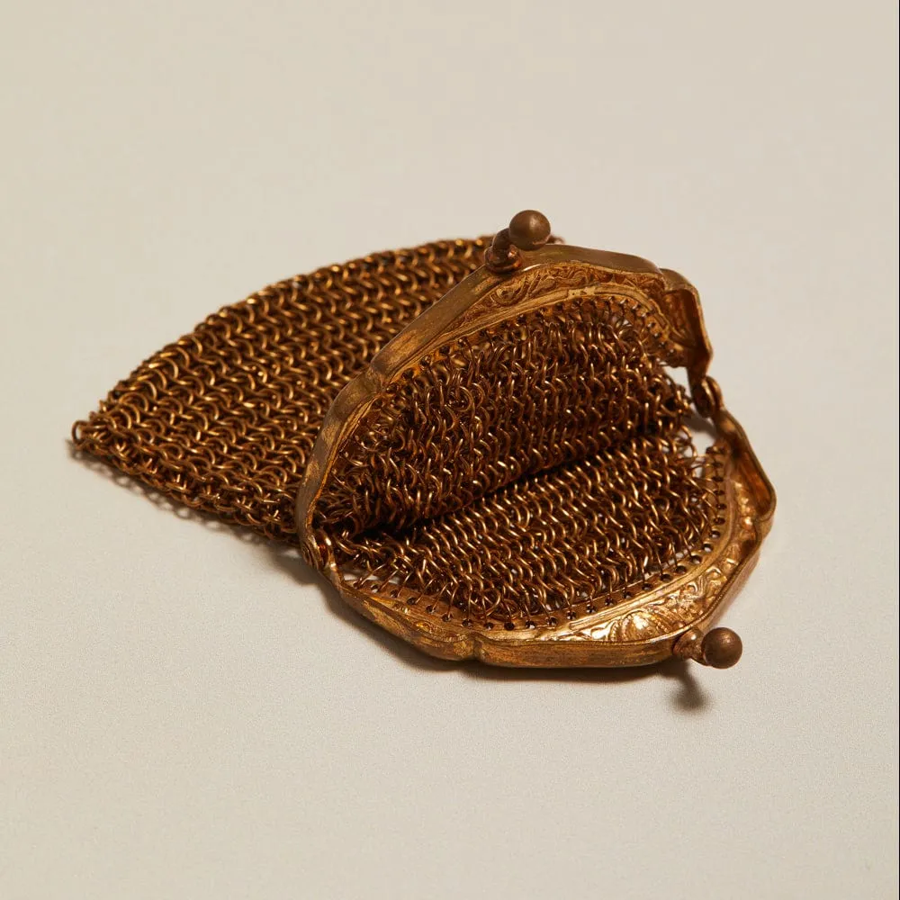 Orelia Vintage Chain Mail Mini Purse bronze