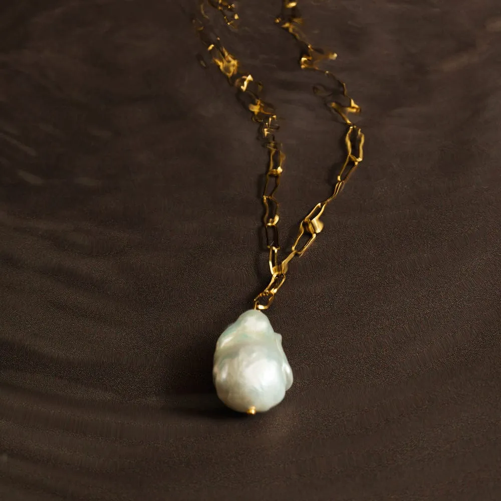 Orelia LUXE Statement Pearl halskæde forgyldt perle