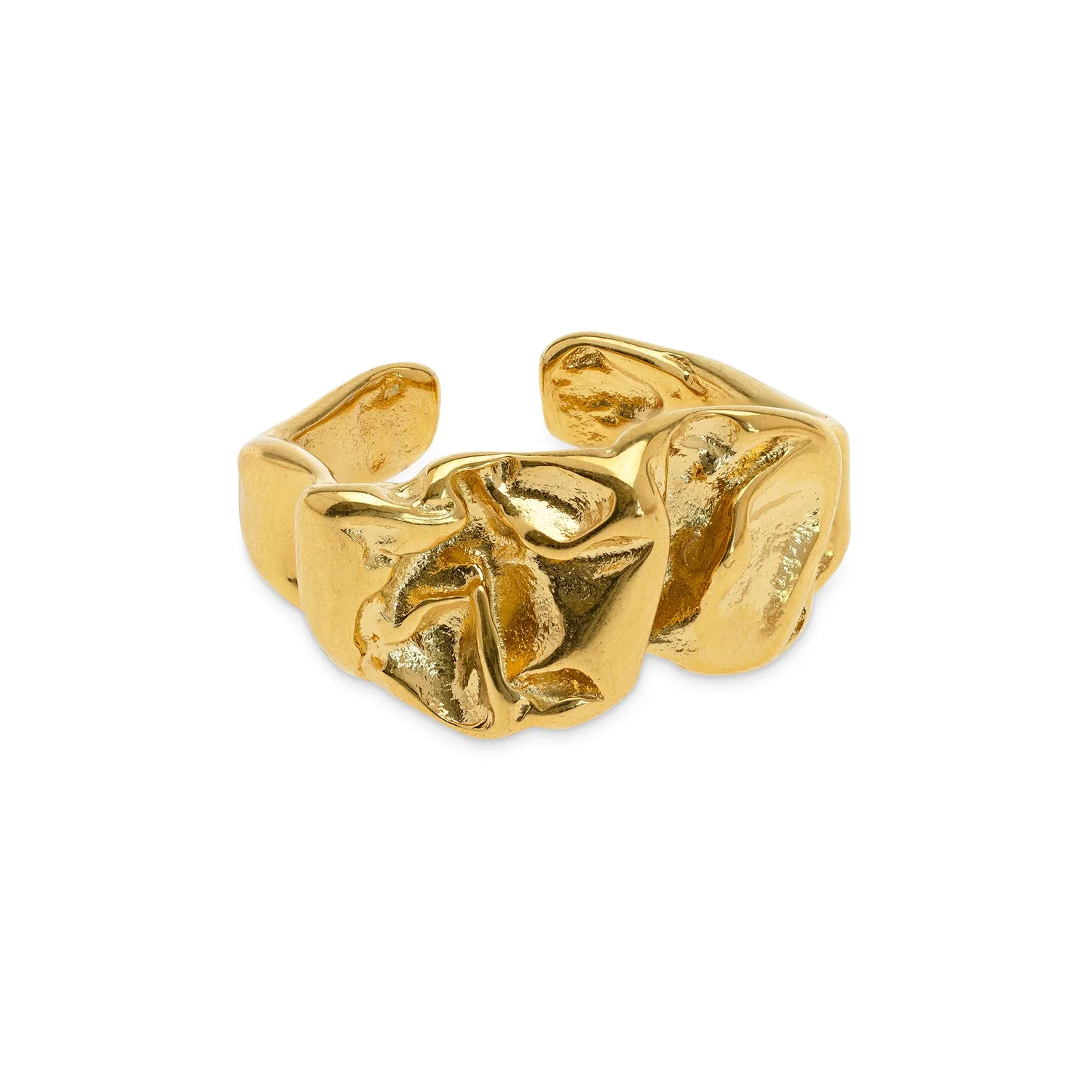 TIMI OF SWEDEN Siri chunky ring rustfrit stål guld
