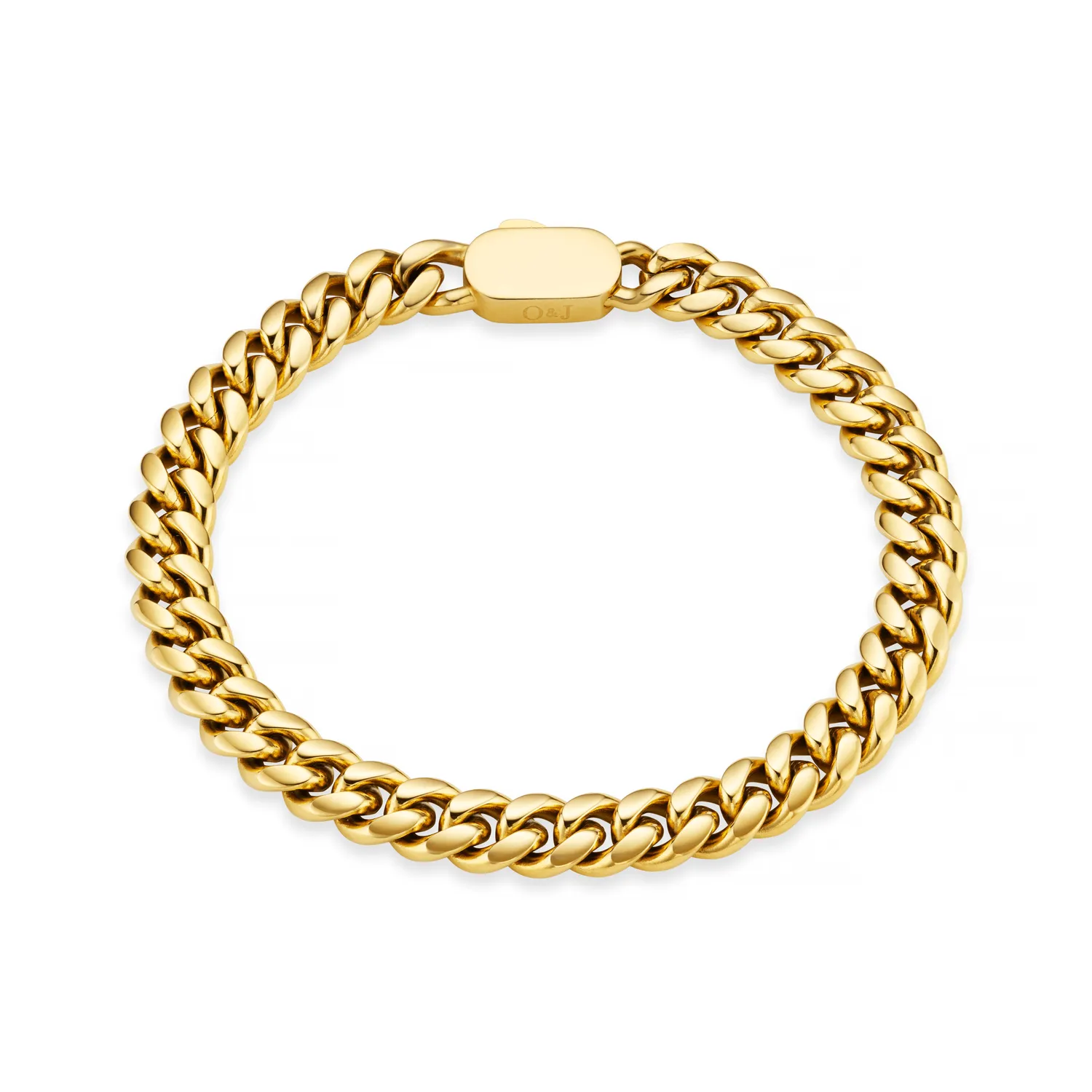 Orelia Chunky Flat Curb armbånd guld vandtæt