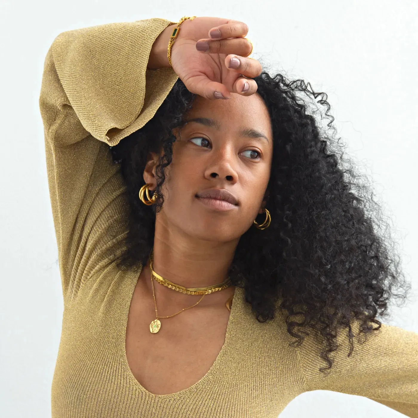 TIMI OF SWEDEN Freja chunky hoop øreringe 16 mm guld