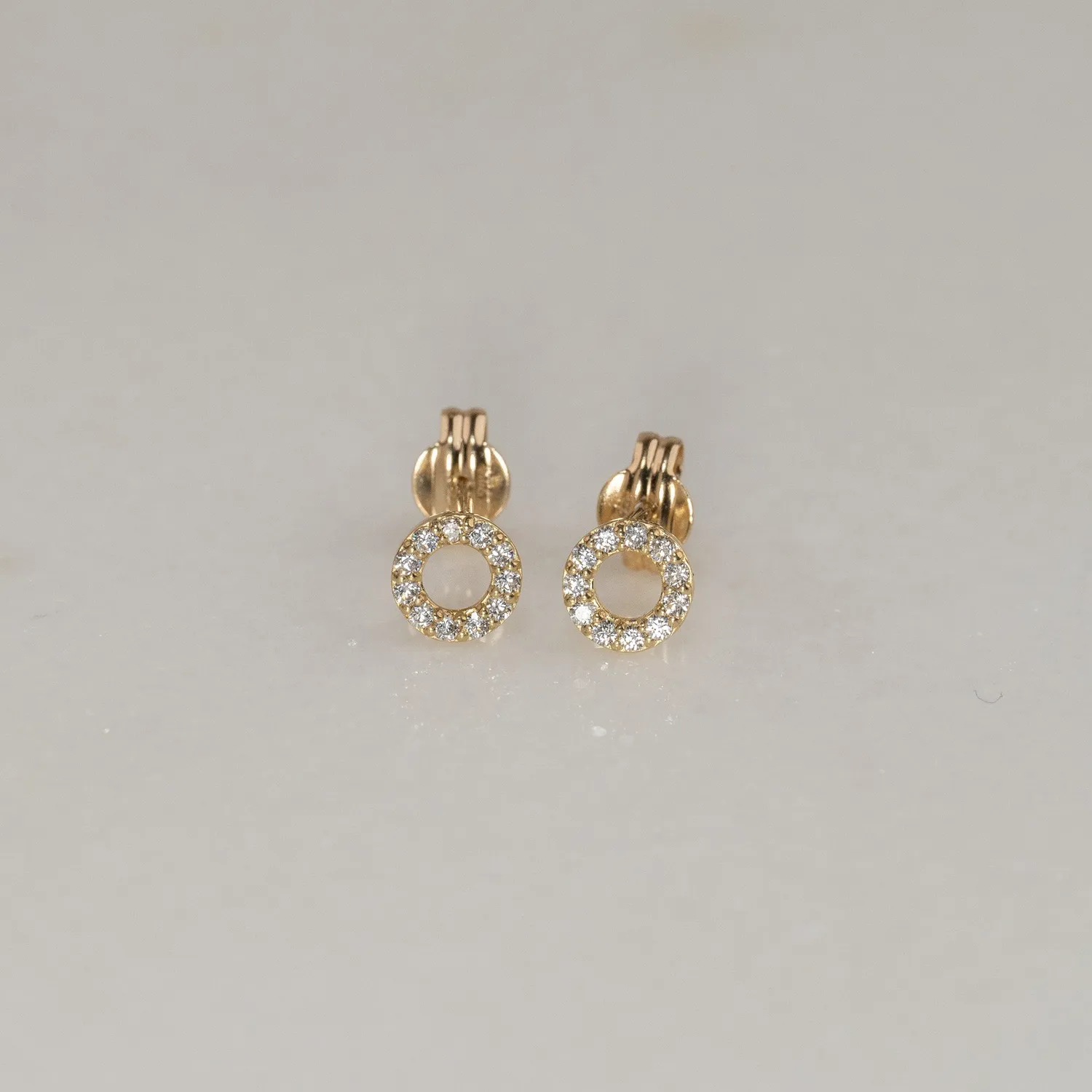 Sisi Copenhagen Gloria Crystal Mini ørestikker massivt guld et par