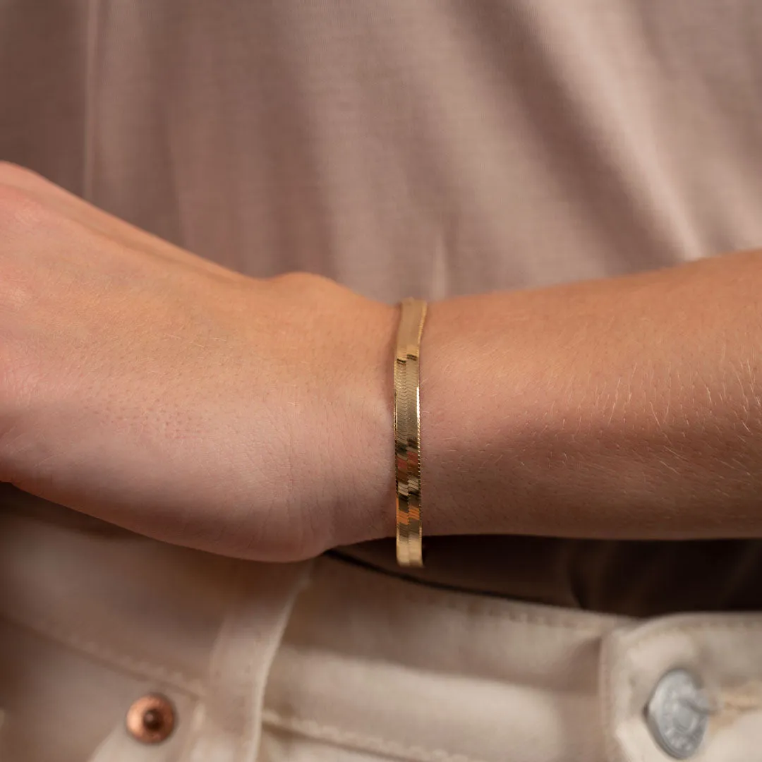 Sisi Copenhagen Aya armbånd forgyldt slange 5 mm