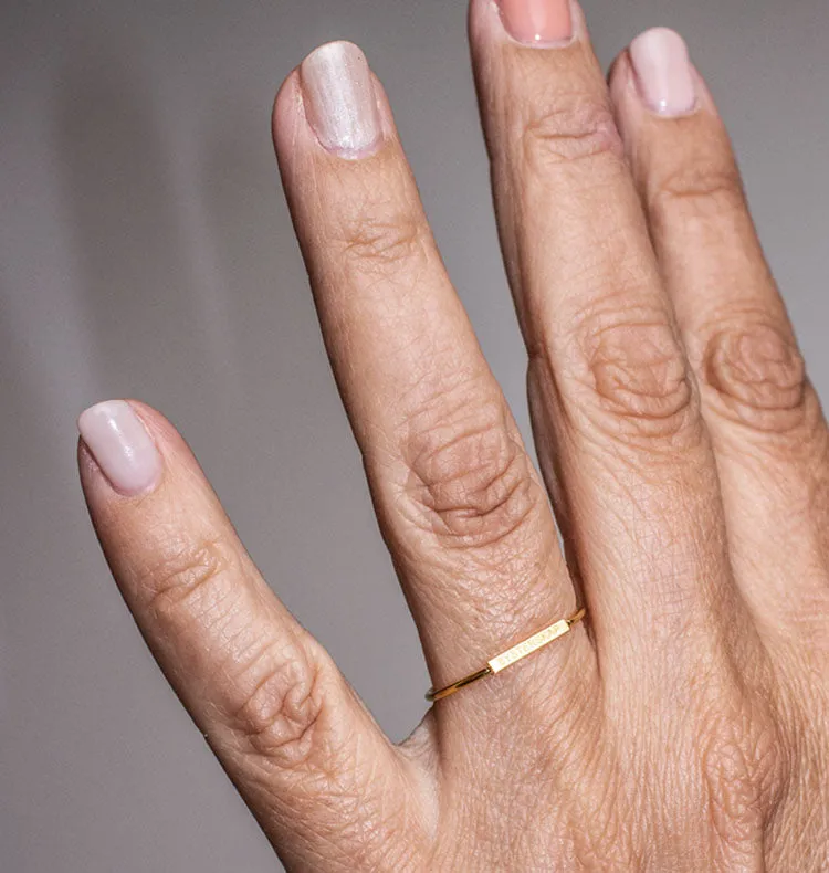 Wos Systerskap ring forgyldt stål guld