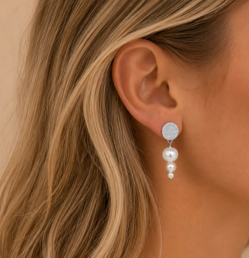 Lulo Jewelry Bubble Sticks øreringe sølv perle