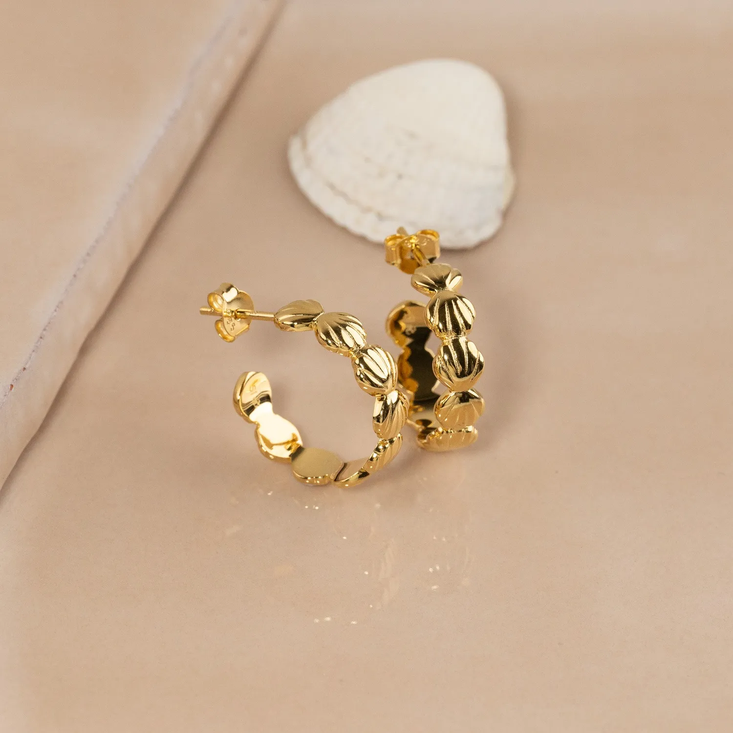 Sisi Copenhagen Merina Golden creoler musling 20 mm