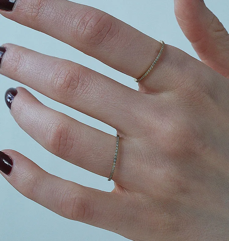 Wos Up Spot Clear ring guld str 16 stål med sten
