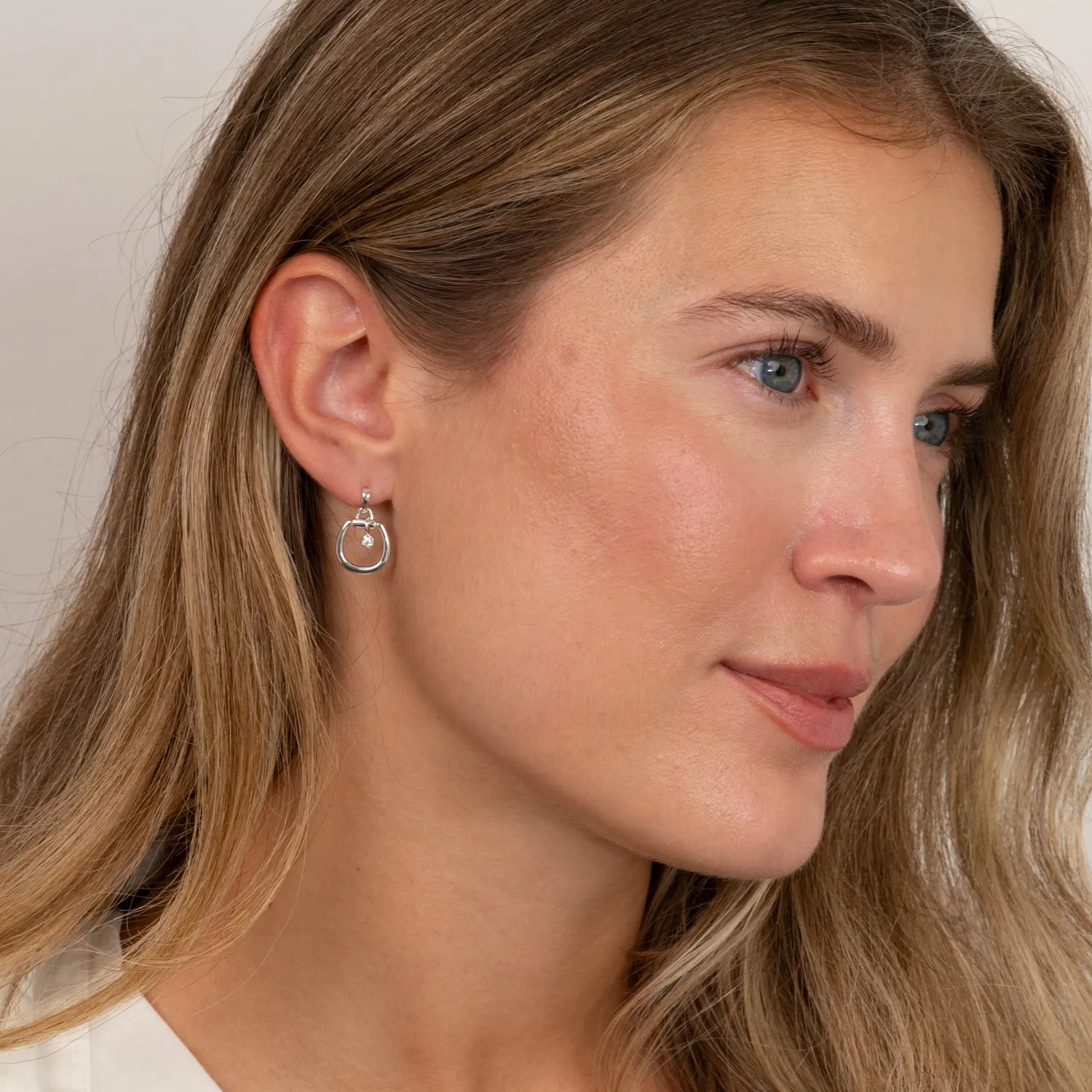Sisi Copenhagen Sigge øreringe sølv zirkon 20,5 mm