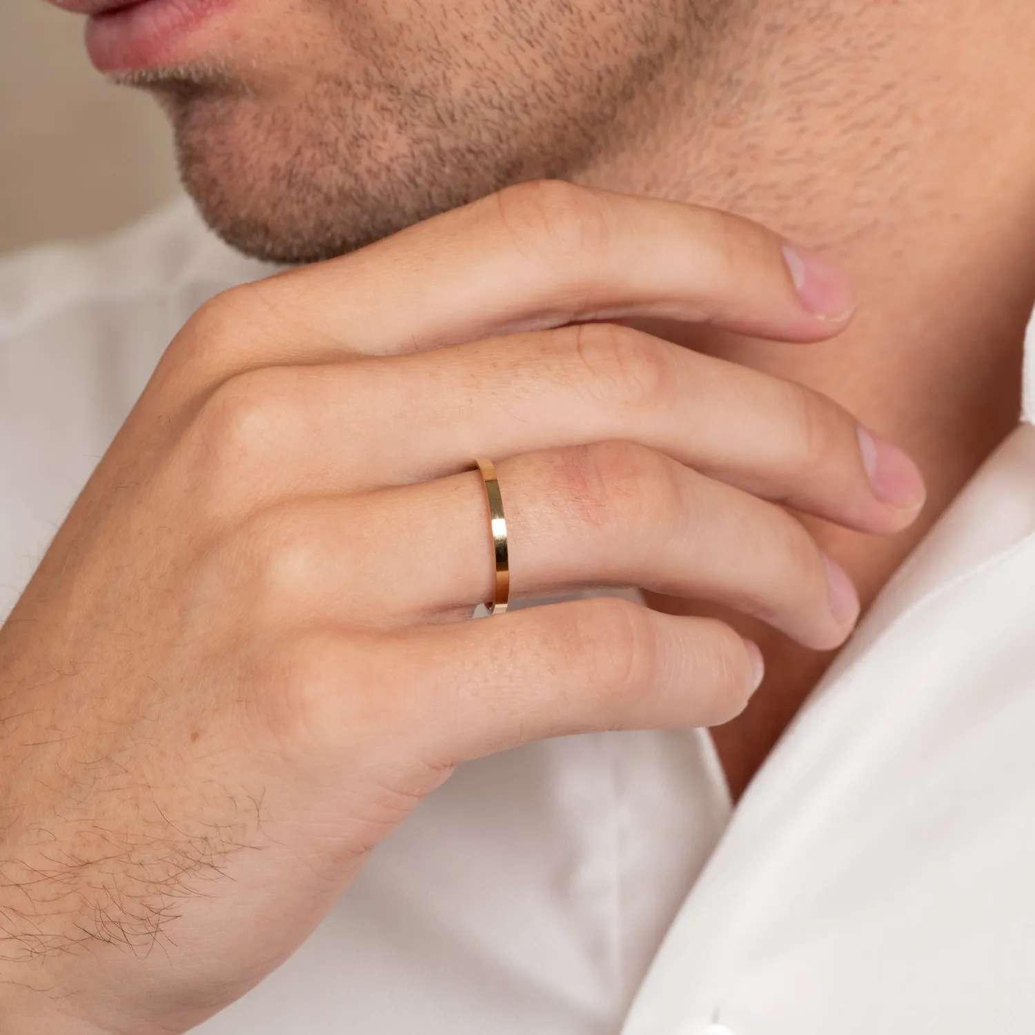 Sisi Copenhagen Simple Flat Comfort vielsesring 2 mm guld