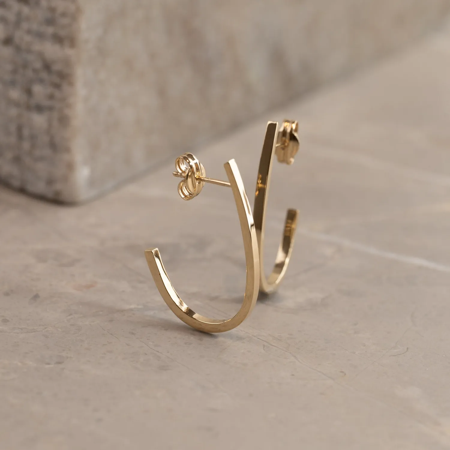Sisi Copenhagen Merle Solid Gold creoler 23,5 mm