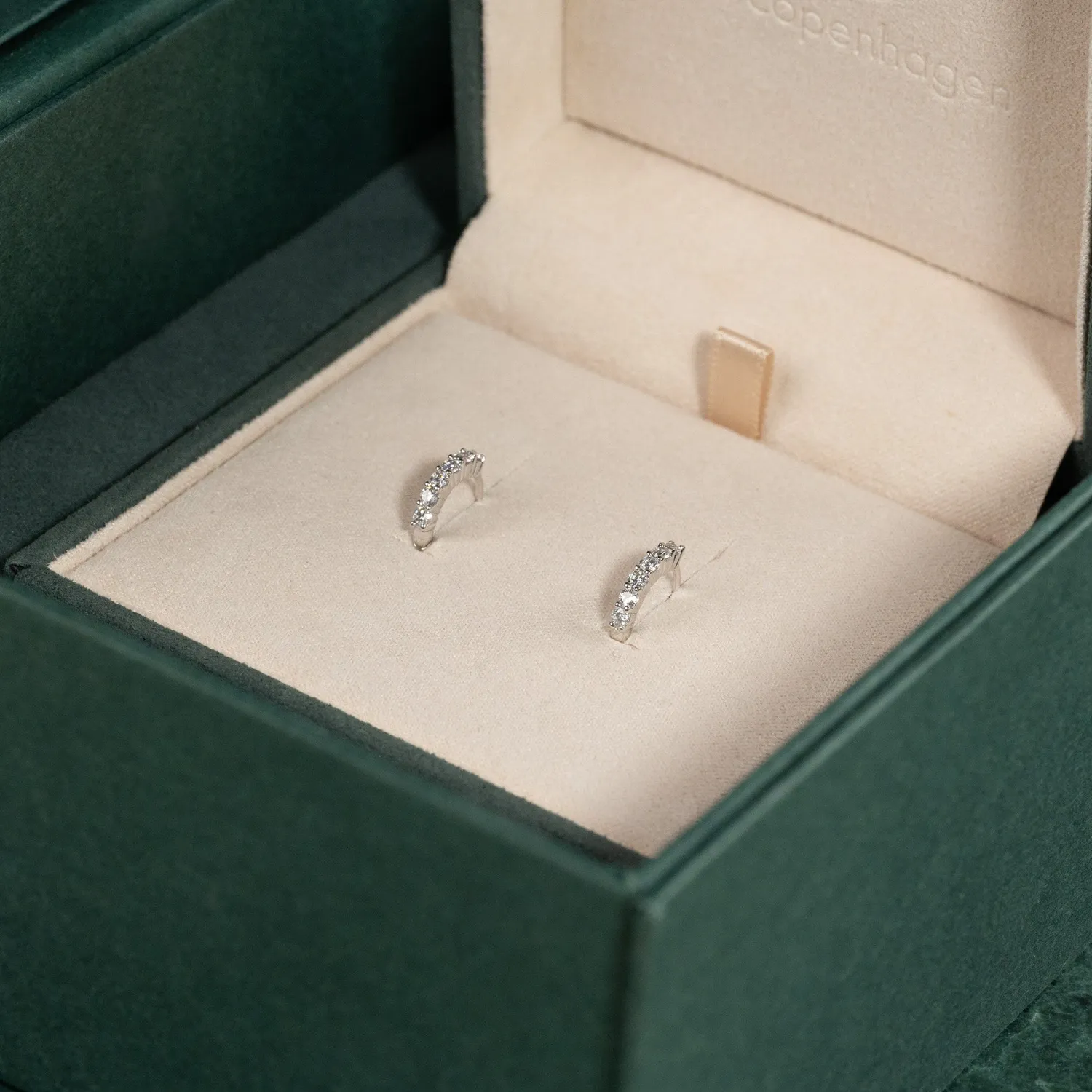 Sisi Copenhagen Prong Lab-Diamond creoler hvidguld 0,35 ct