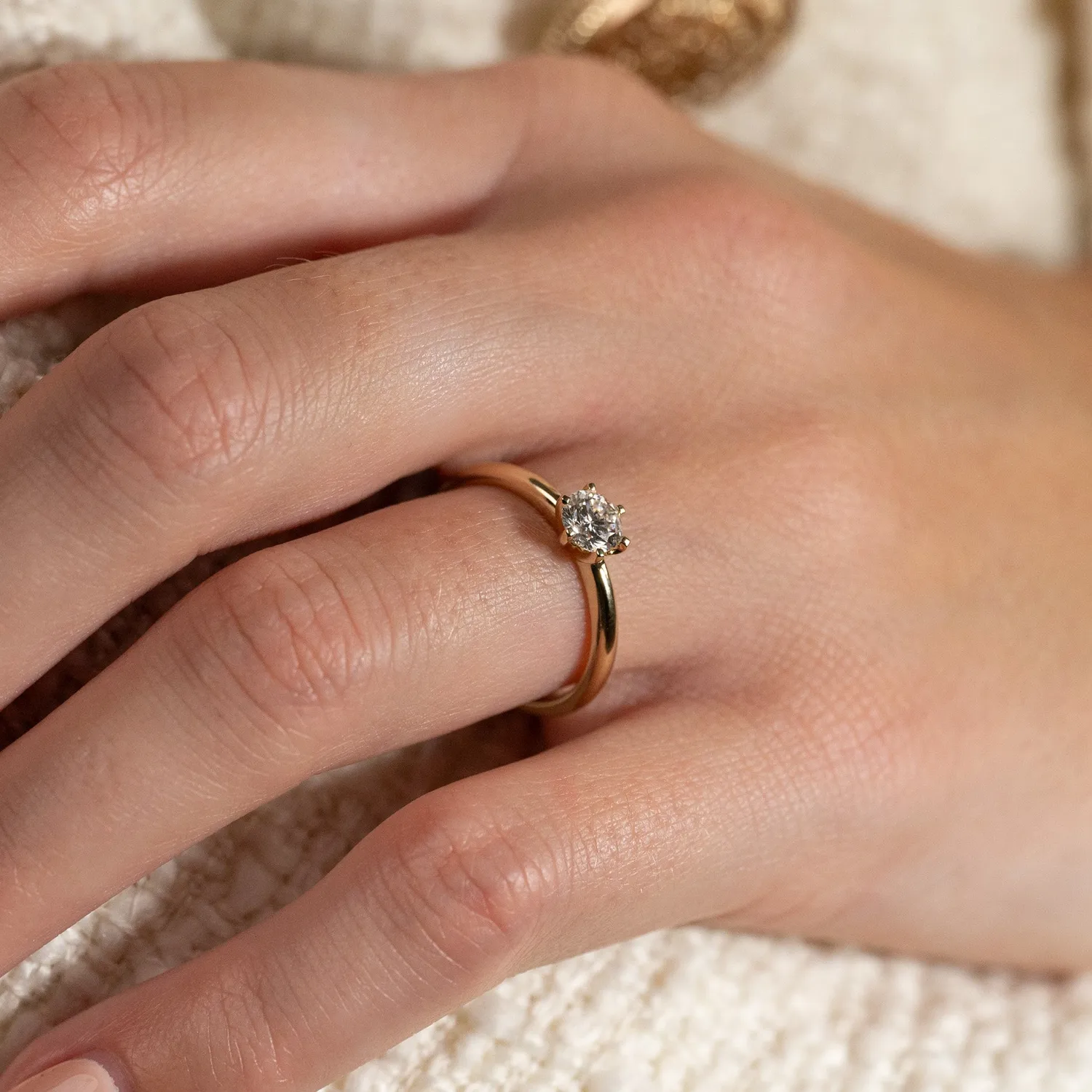 Sisi Copenhagen Solitaire diamantring 0,5ct 14kt guld