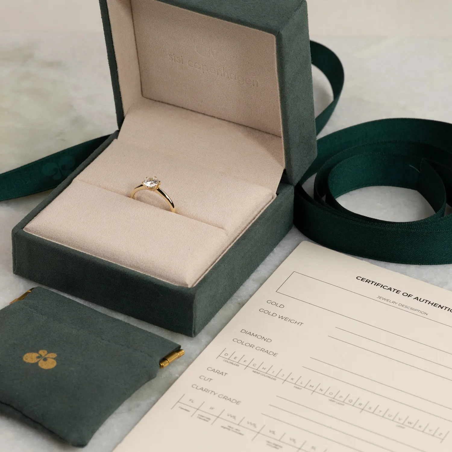 Sisi Copenhagen Classic Solitaire ring 0,75 ct 14 kt guld