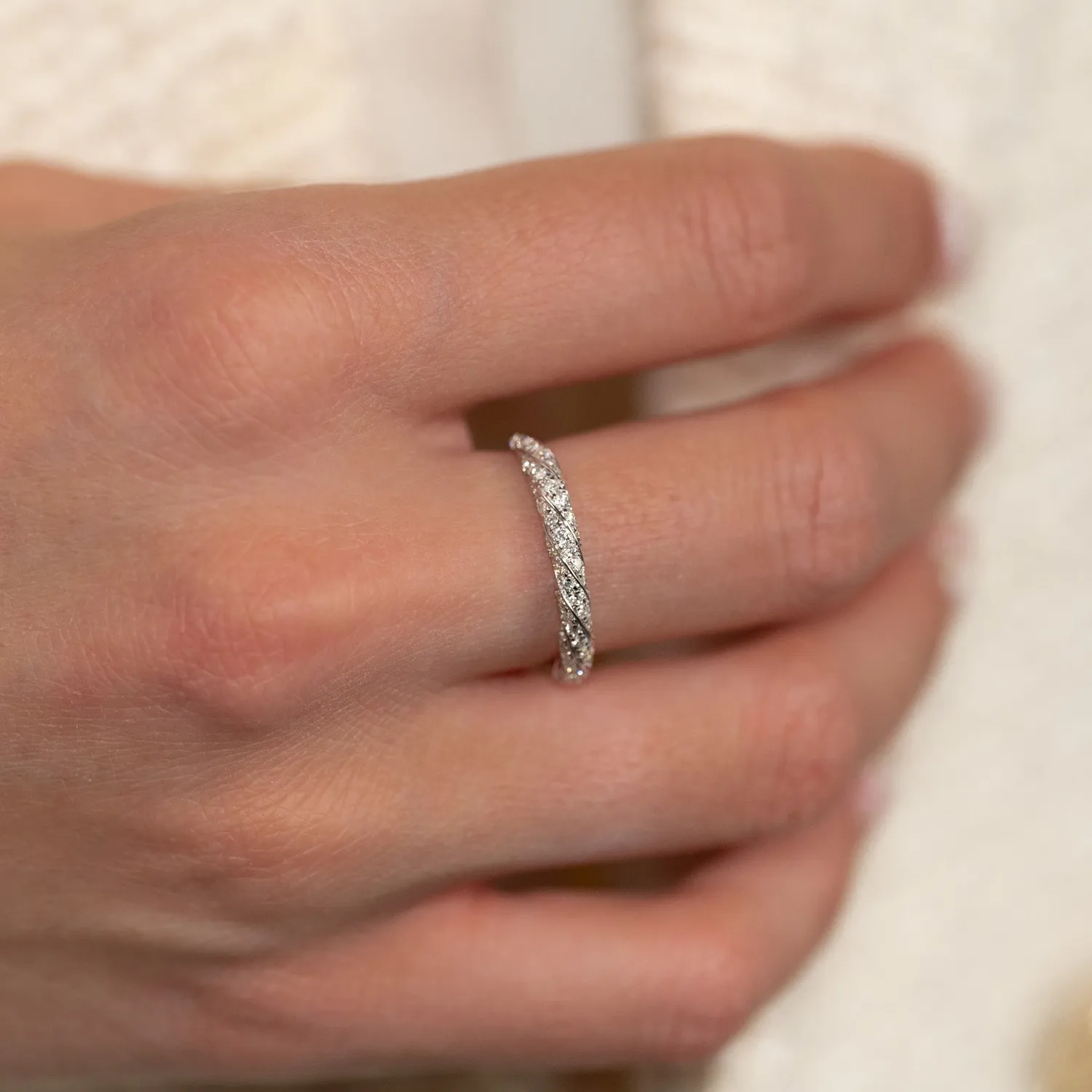 Sisi Copenhagen Twisted Alliance diamantring 0,4 ct 14 kt hvidguld