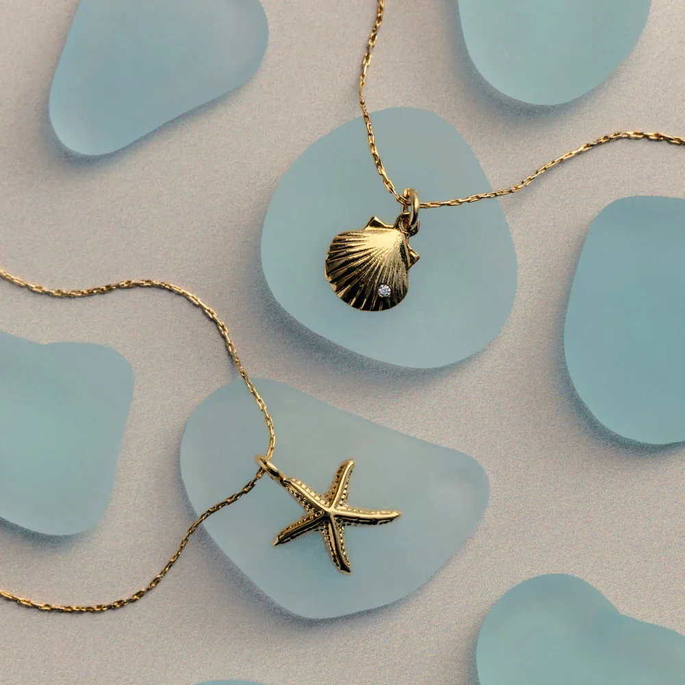 Orelia Fine Crystal Shell halskæde guld choker
