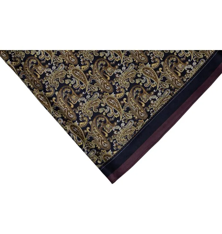 Wos Lyons tørklæde bordeaux paisley 130 cm