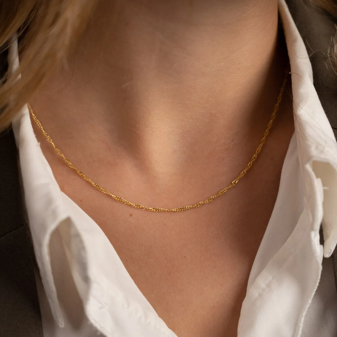 Sisi Copenhagen Leonora Solid Gold Chain halskæde 9 kt 42+3 cm