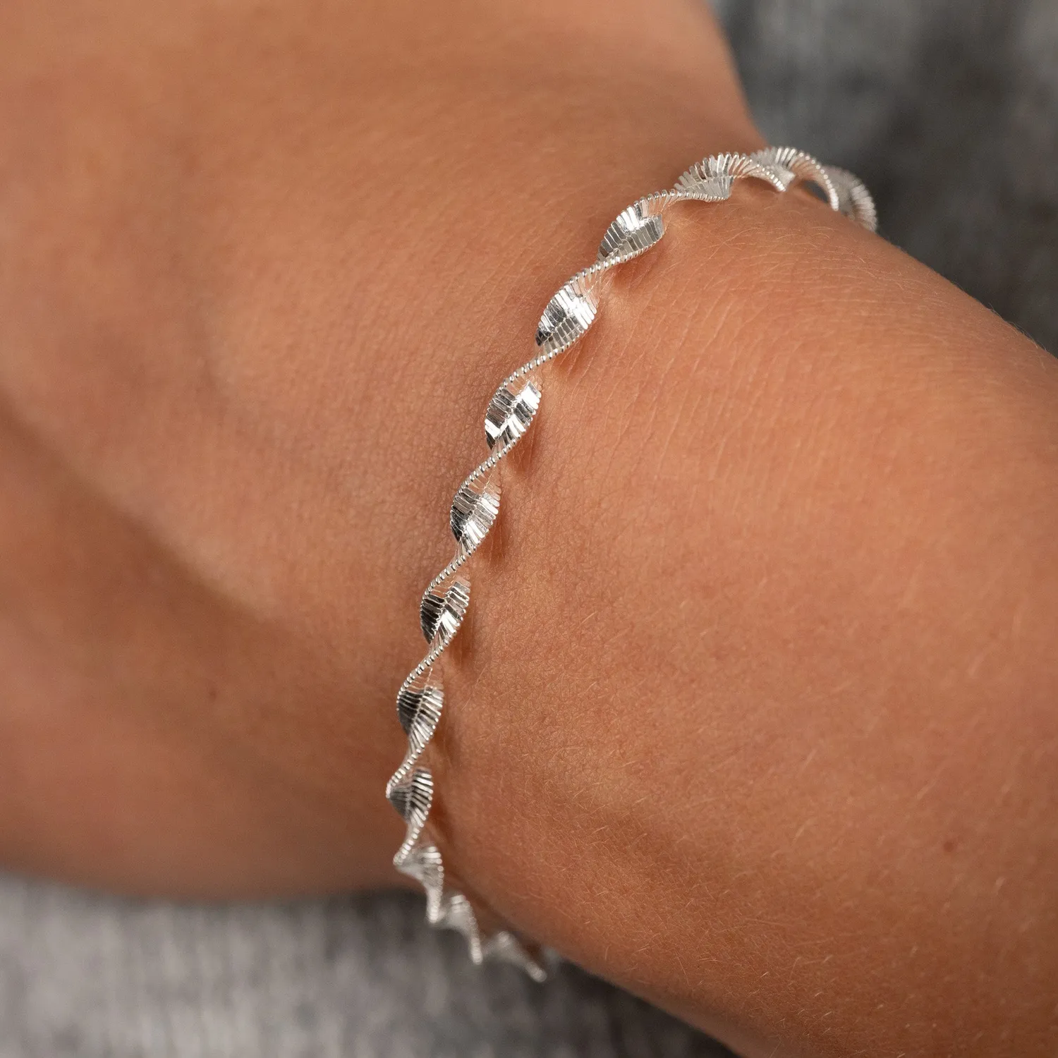 Sisi Copenhagen Amie armbånd sølv snoet 15,5 cm