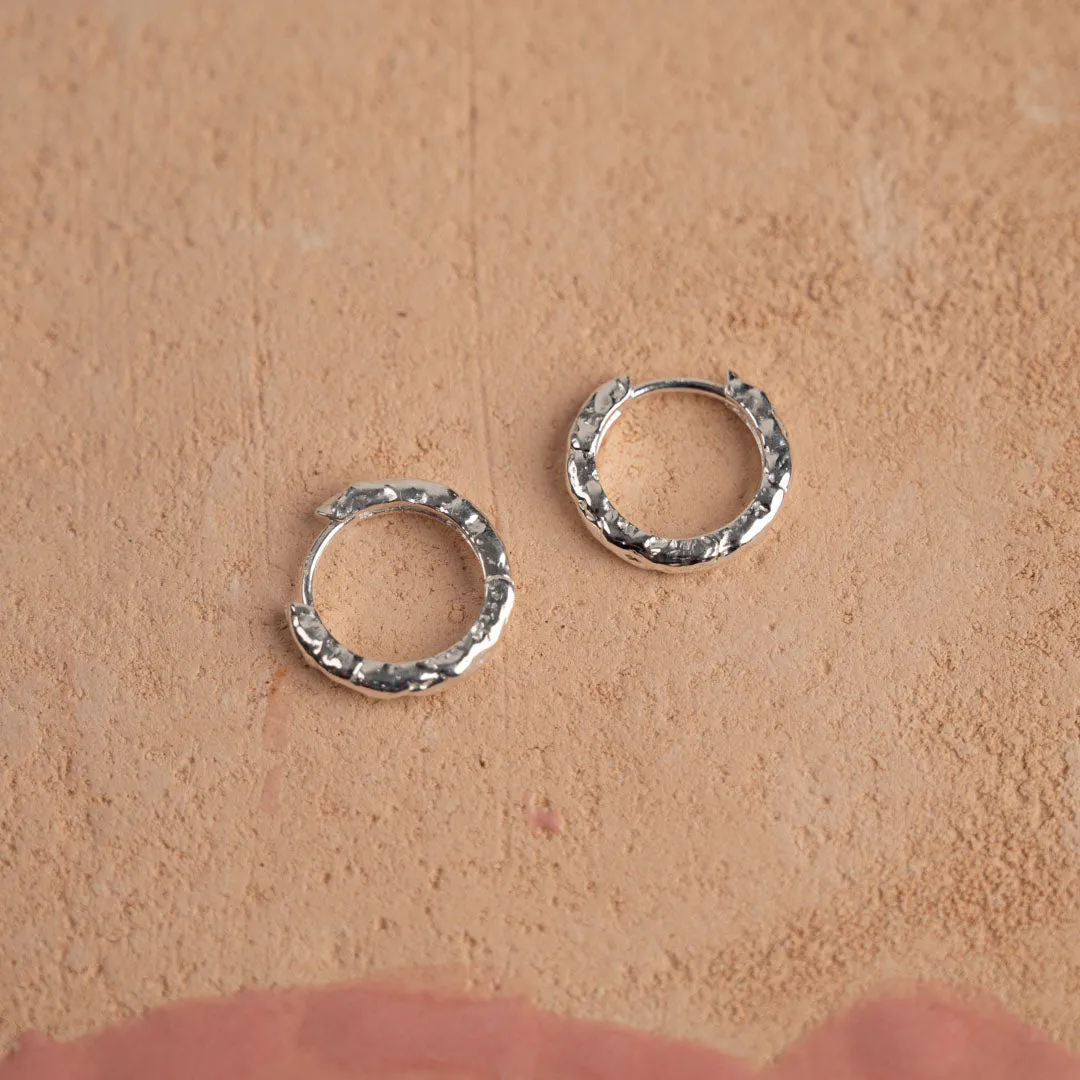Sisi Copenhagen Selina creoler sølv huggies 15 mm par