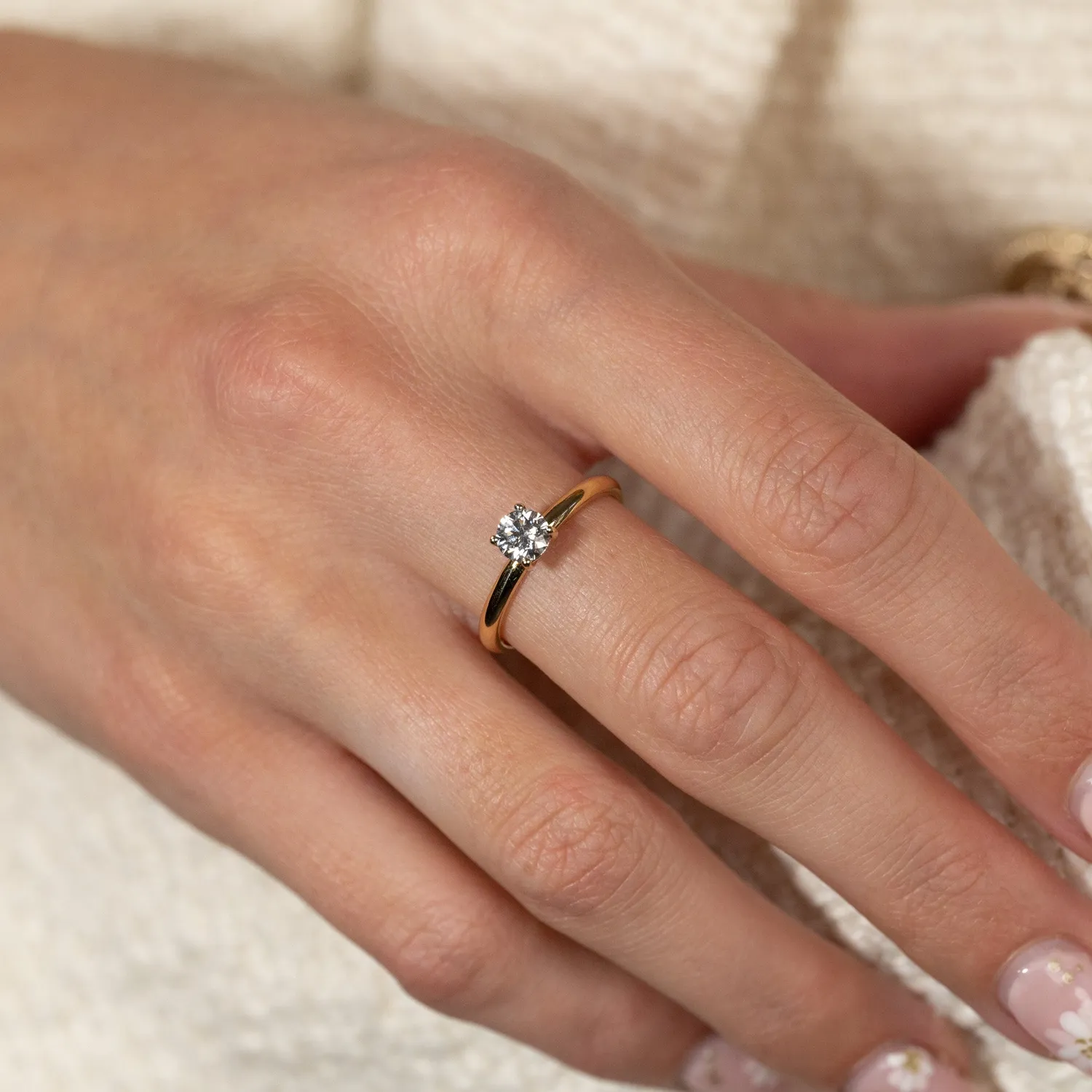 Sisi Copenhagen Simple Solitaire diamantring 0,5 ct guld 14 kt