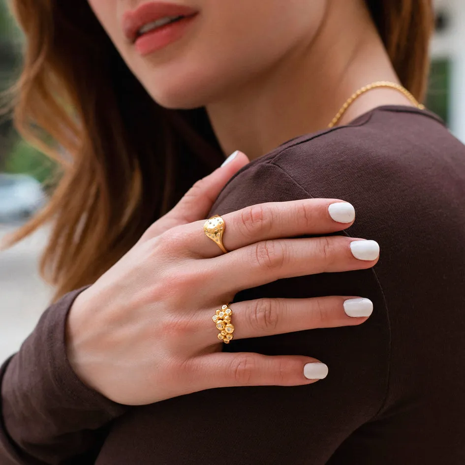 Bykjaergaard Timeless ring forgyldt sølv zirkonia 54