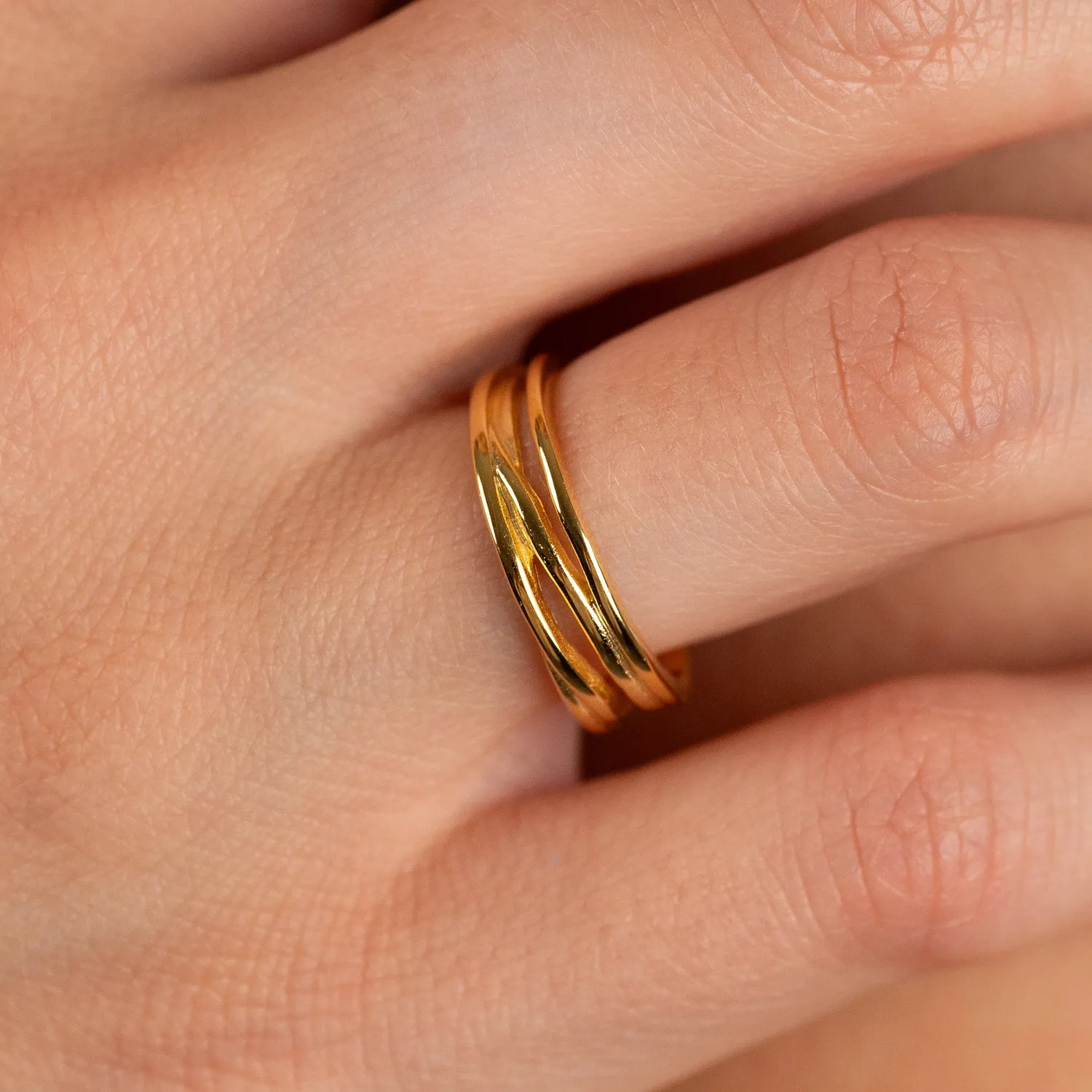 Sisi Copenhagen Willow forgyldt ring 5 mm guld