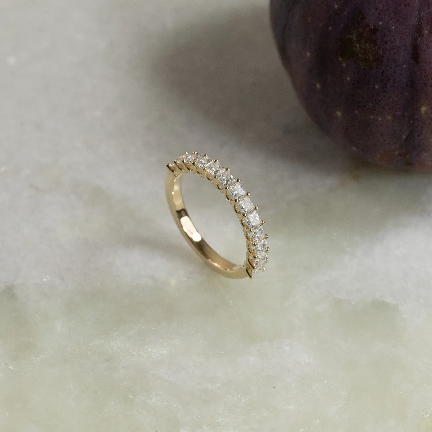 Sisi Copenhagen Princess Half-Alliance diamantring 14 kt guld