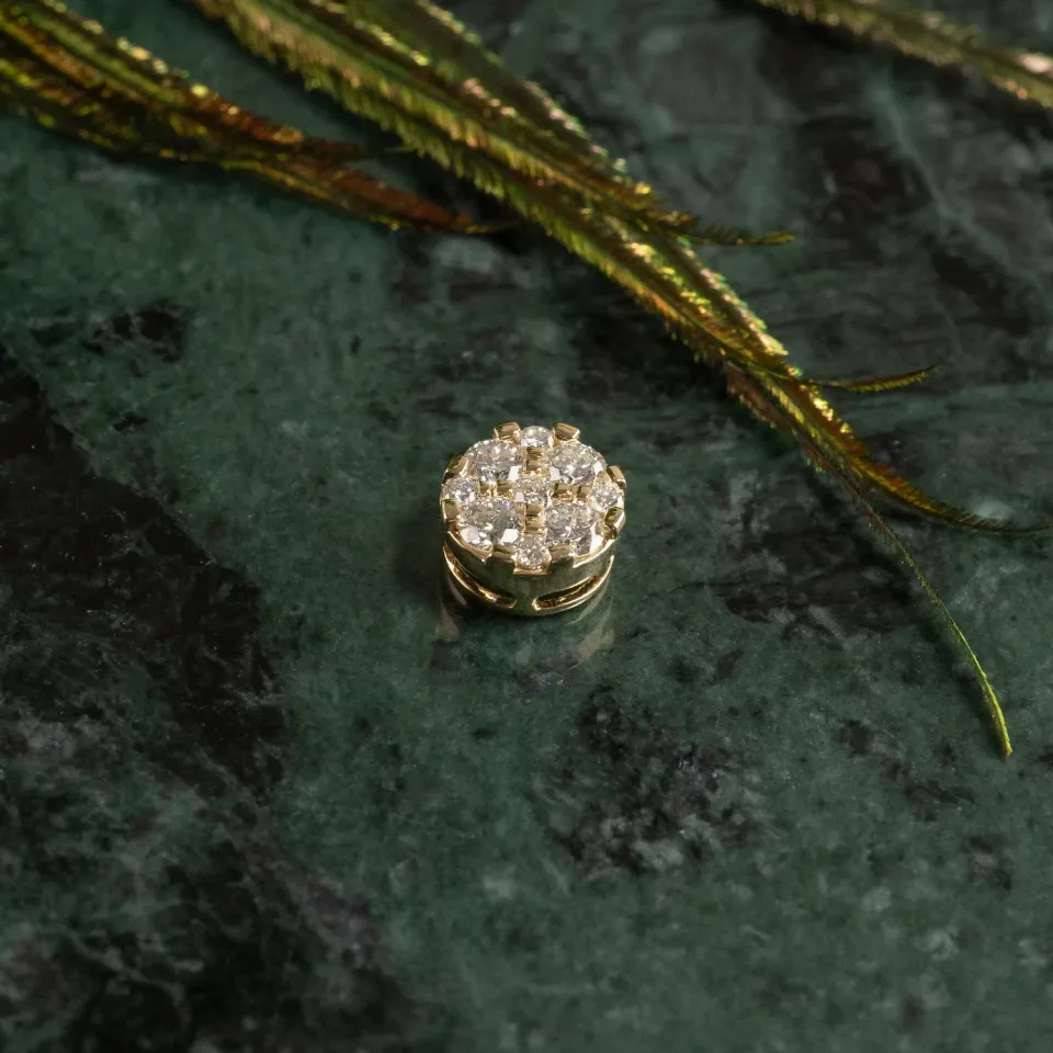 Sisi Copenhagen Round Pave vedhæng lab-diamant 0,45 ct guld