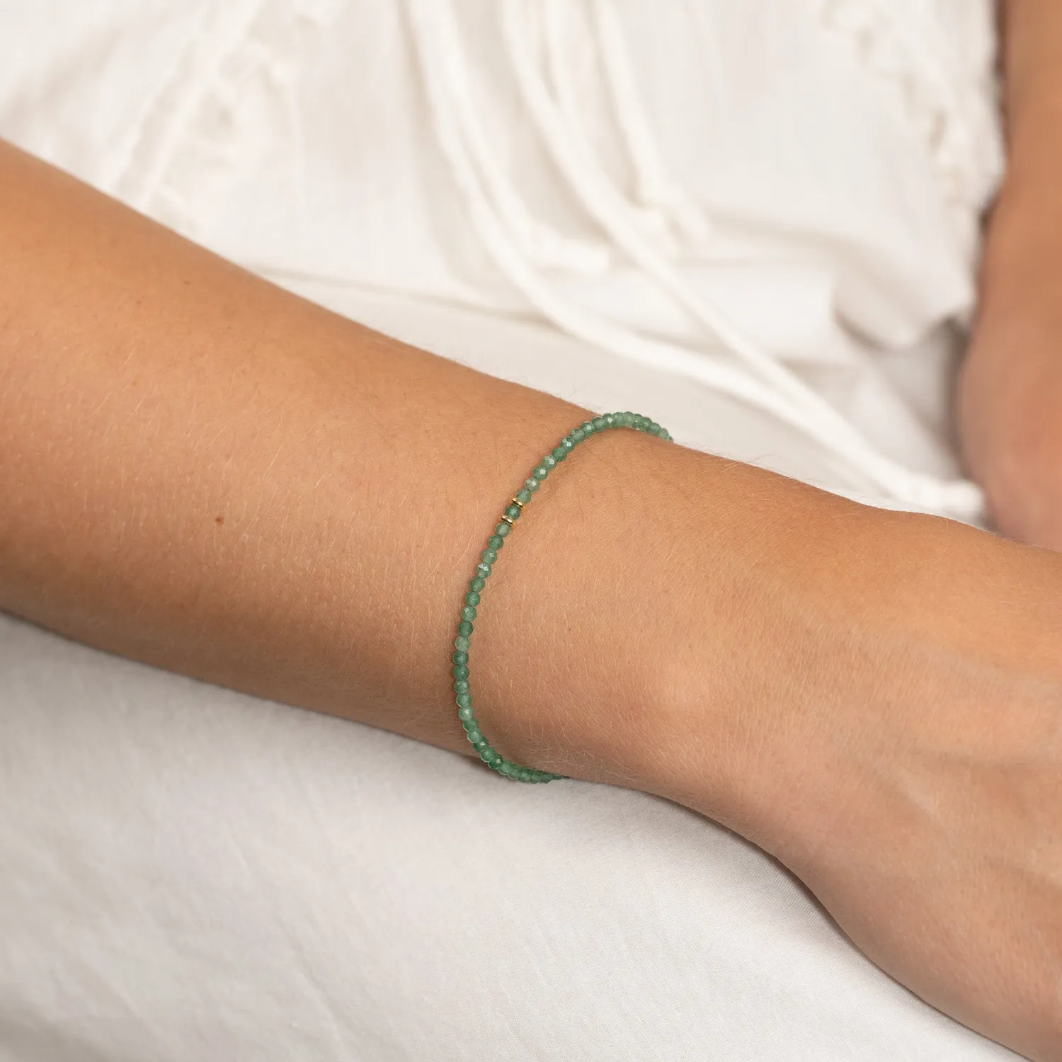 Sisi Copenhagen Eliana Green Aventurine Golden armbånd forgyldt