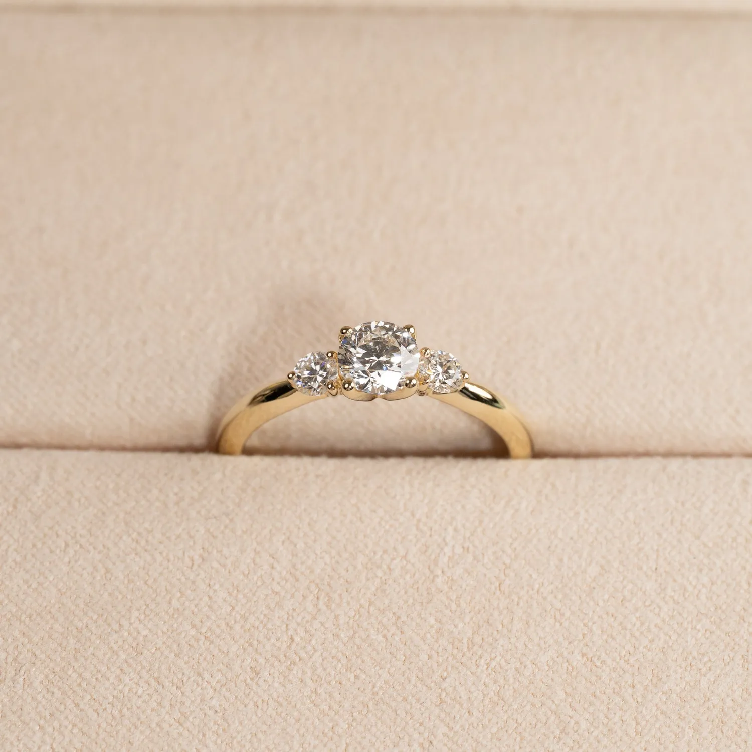 Sisi Copenhagen Round Trilogy diamantring guld 0,7 ct