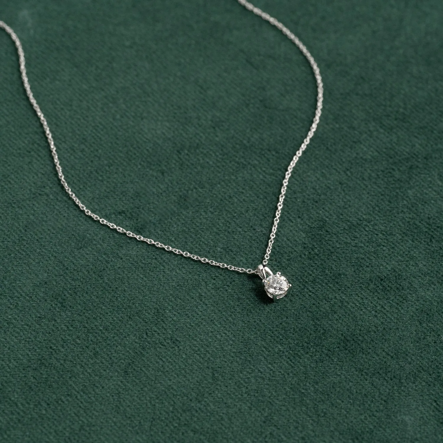 Sisi Copenhagen Prong Solitaire vedhæng 0,5 ct hvidguld