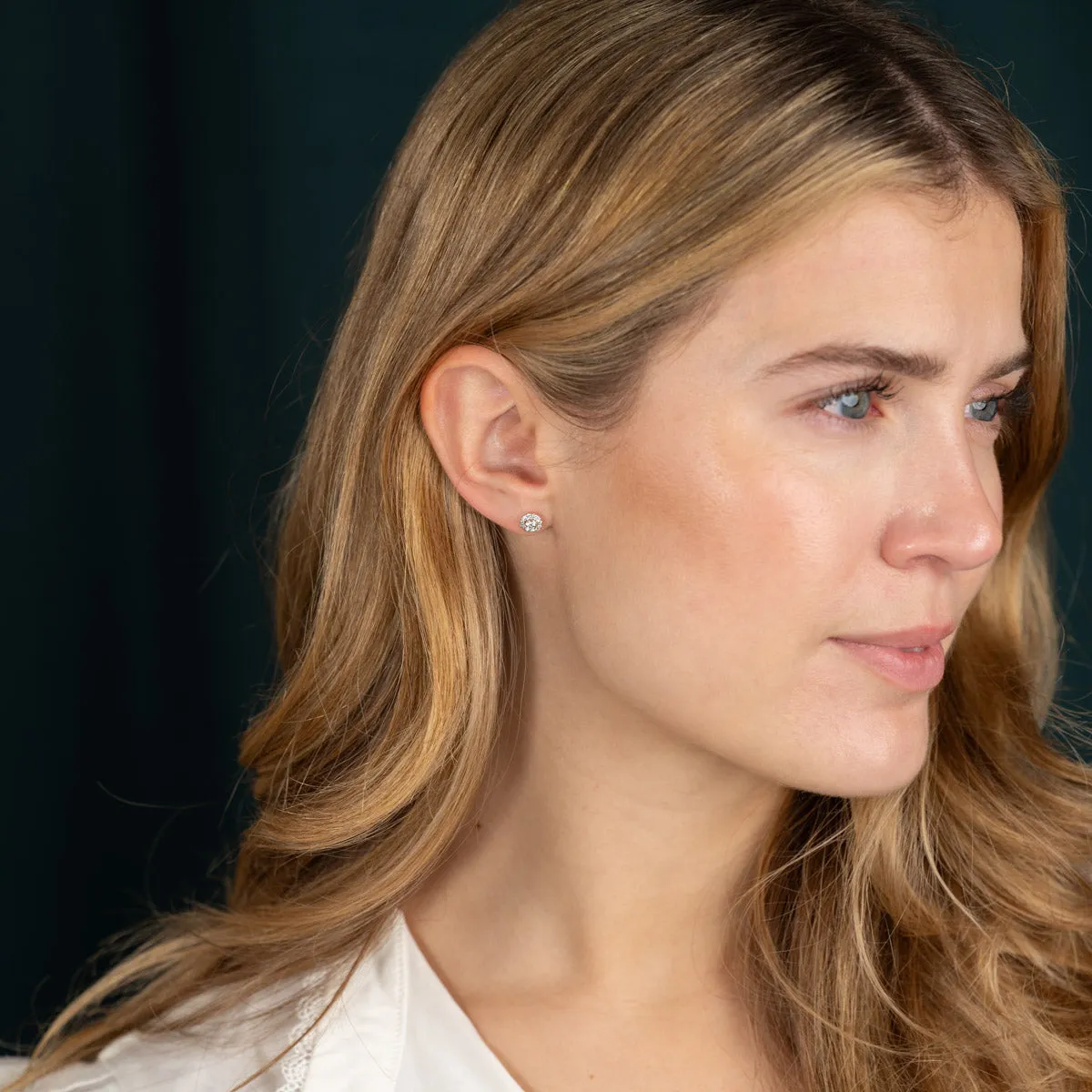 Sisi Copenhagen Halo ørestikker hvidguld 0,33 ct