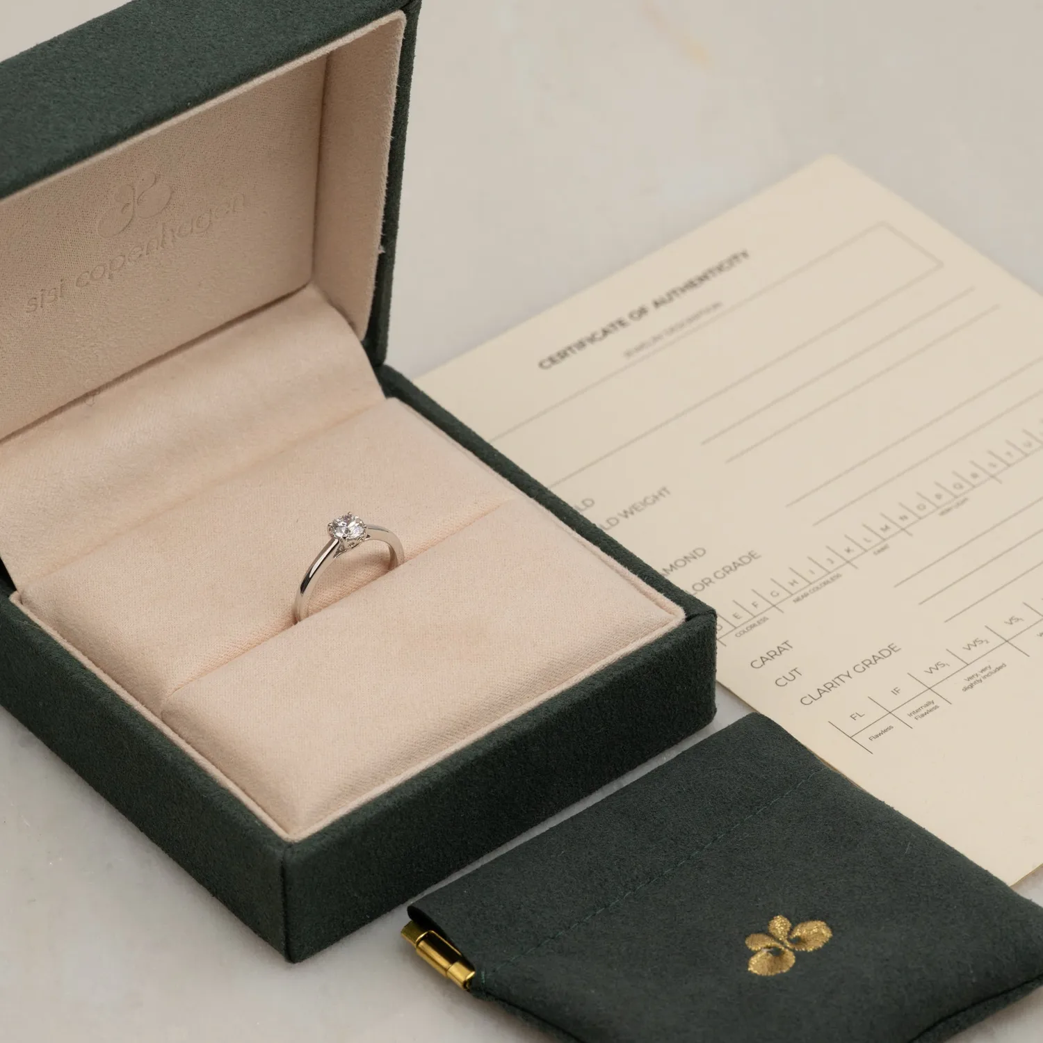 Sisi Copenhagen Solitaire Trellis diamantring 0,55 ct hvidguld