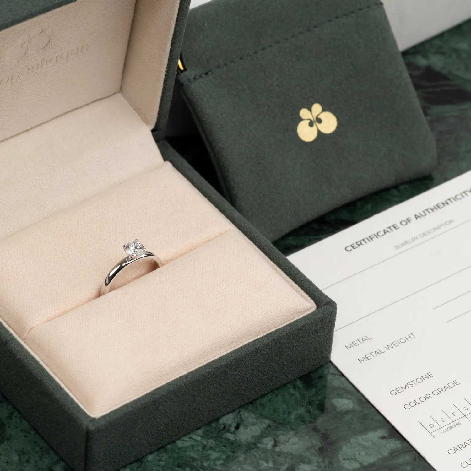 Sisi Copenhagen Simple Solitaire diamantring 0,5 ct hvidguld lab-diamant