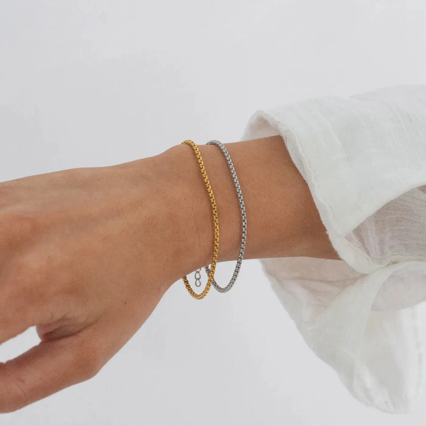 TIMI OF SWEDEN Nori armbånd guld 16+3 cm rustfrit stål