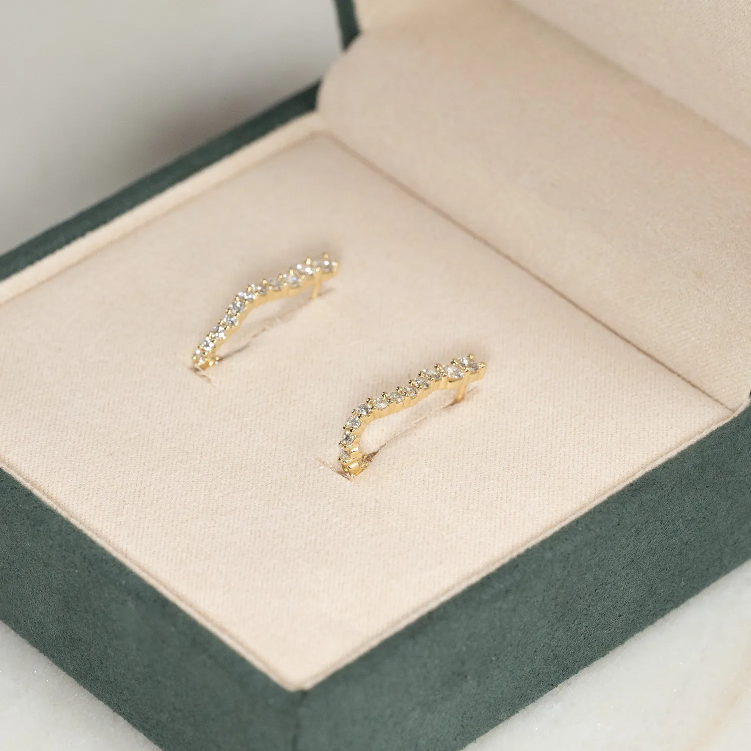 Sisi Copenhagen Diamond creoler guld 14 kt 0,9 ct