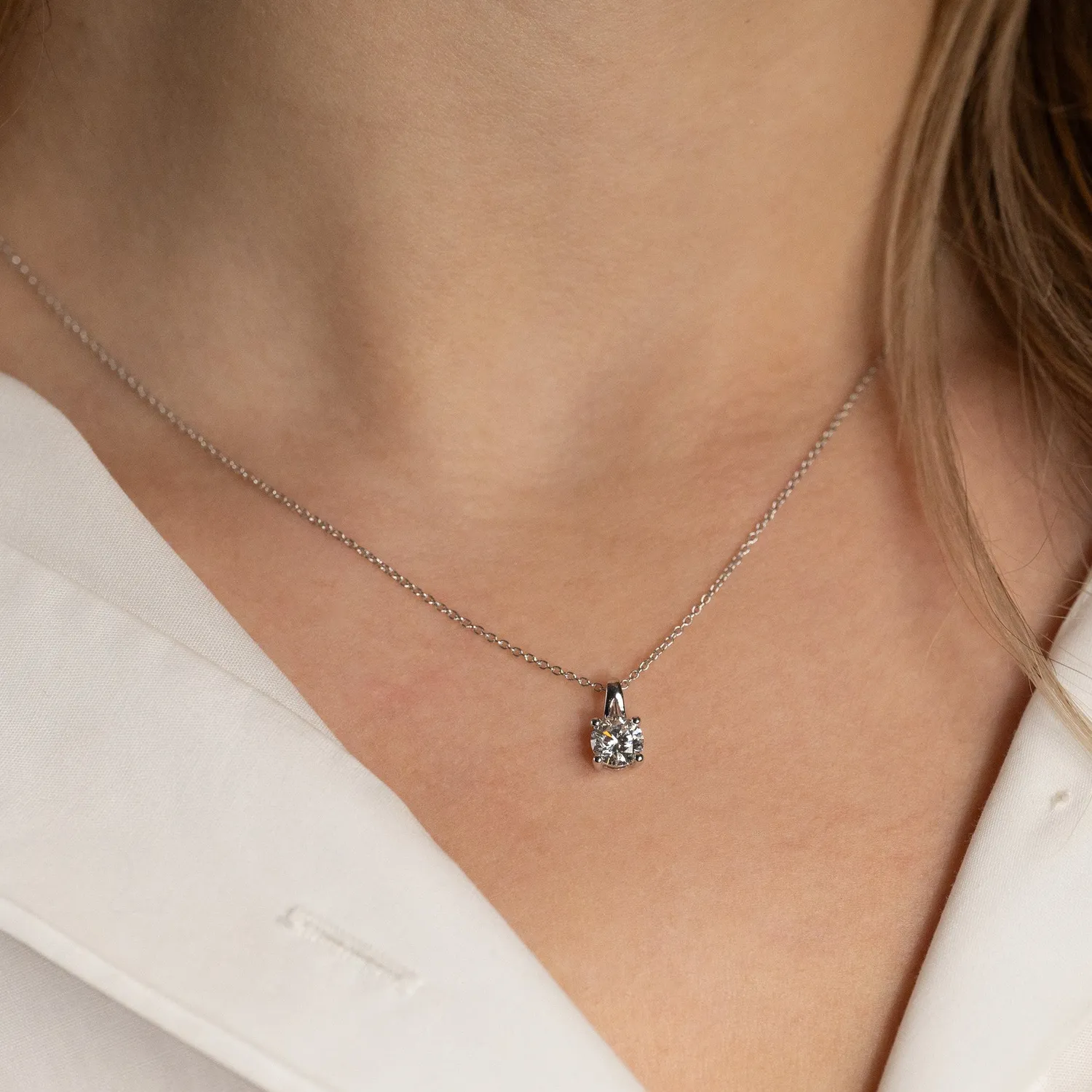 Sisi Copenhagen Prong Solitaire diamantvedhæng 0,75 ct hvidguld