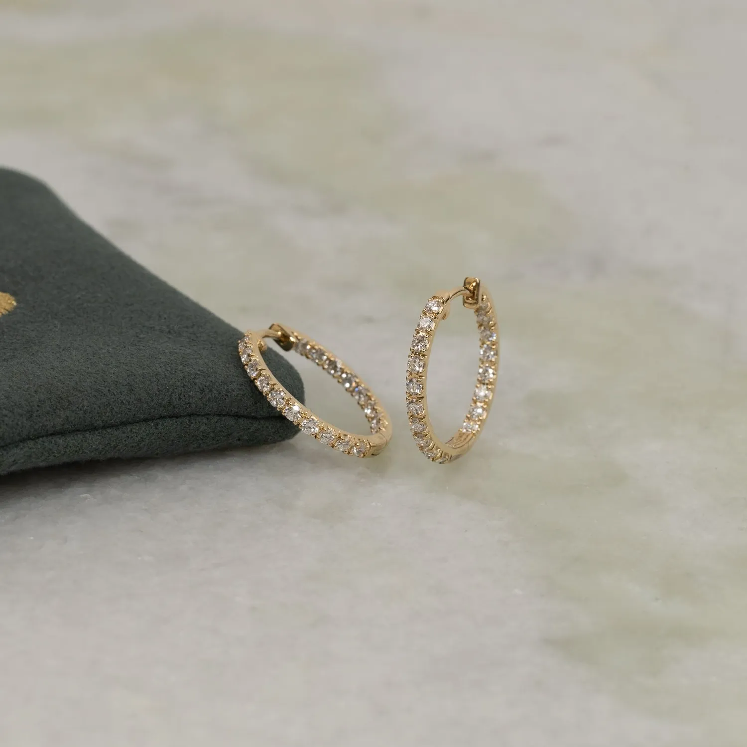 Sisi Copenhagen Double Set creoler 14 kt guld 1,0 ct