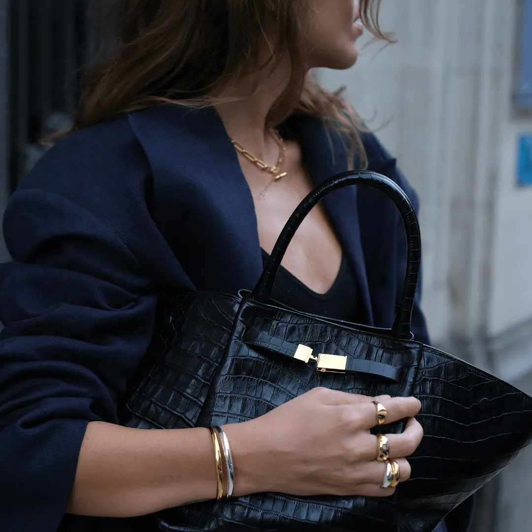 Orelia LUXE Domed Bangle armbånd sølv