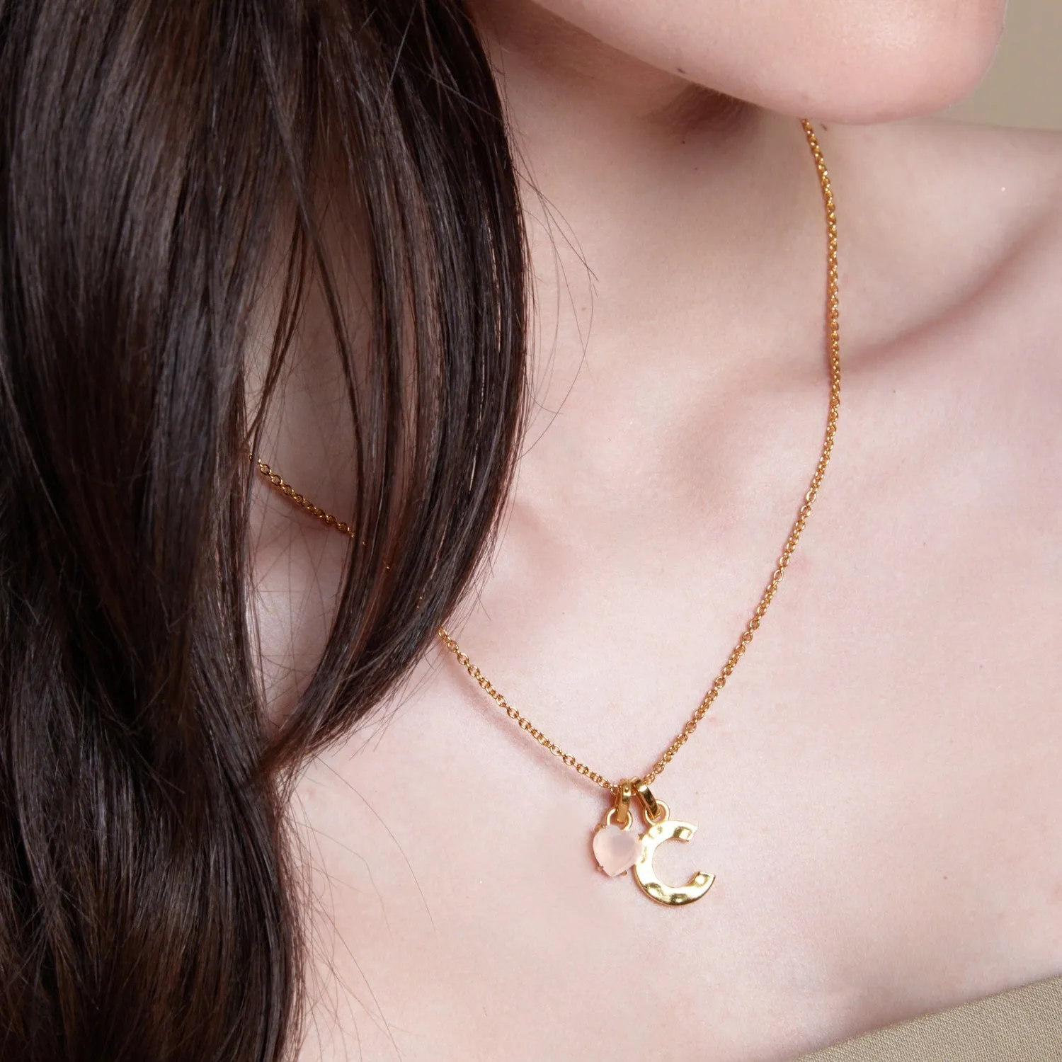 Orelia LUXE Fine Chain halskæde guld charm-base