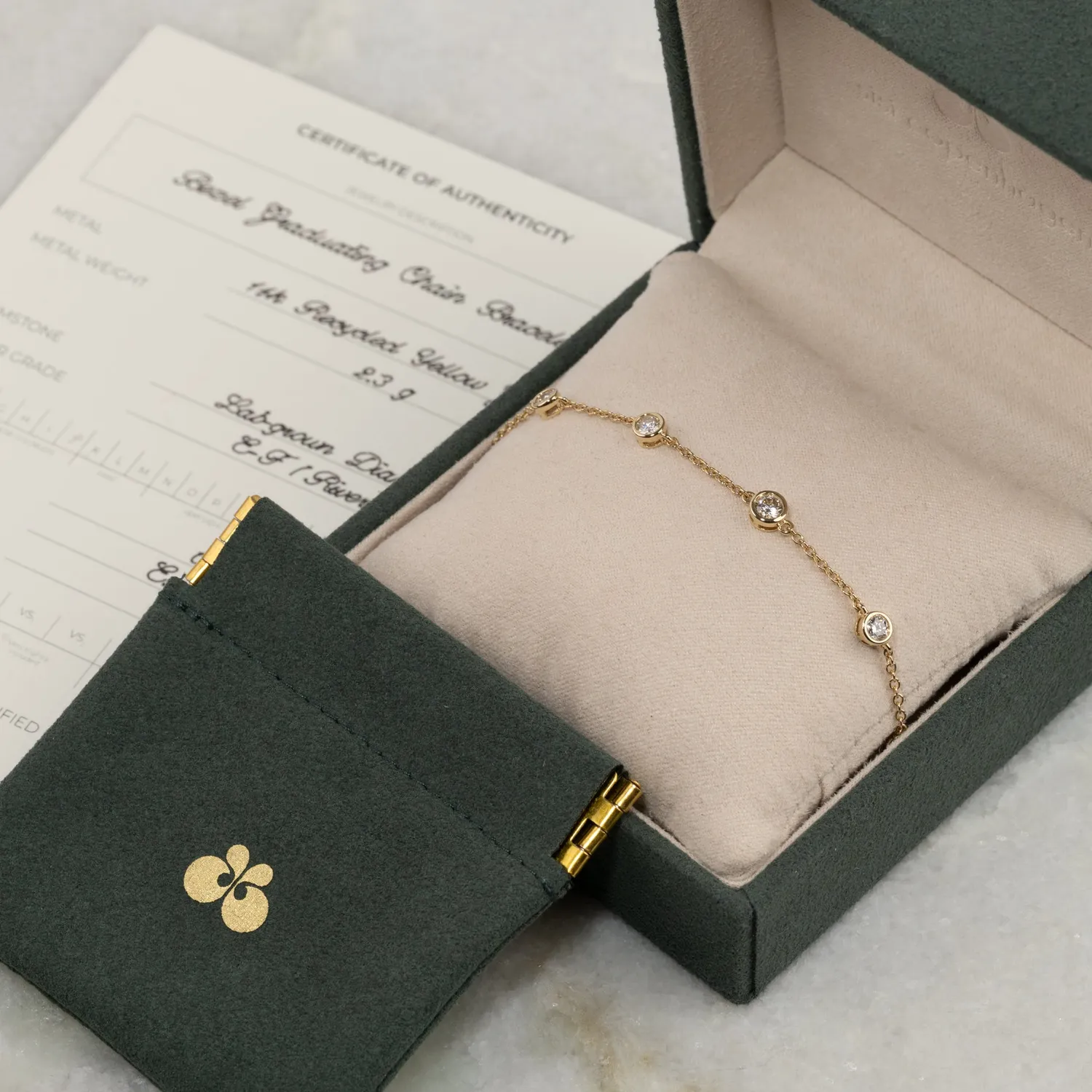 Sisi Copenhagen Diamond armbånd 14 kt guld 0,75 ct