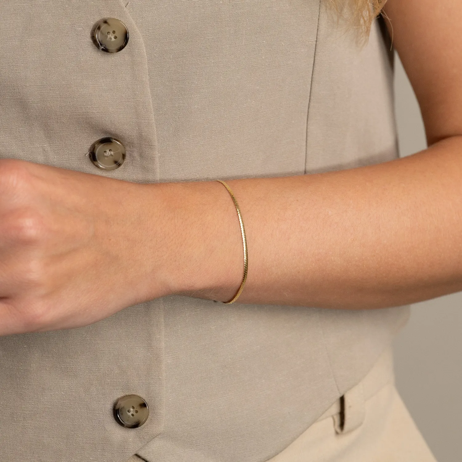 Sisi Copenhagen Sigga Golden armbånd forgyldt 16+4 cm