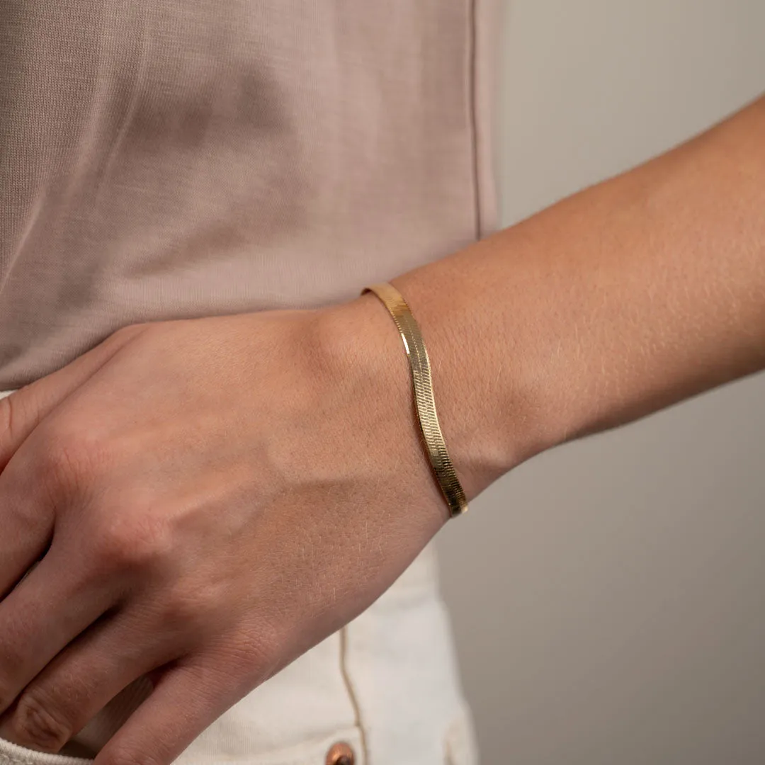 Sisi Copenhagen Aya armbånd forgyldt slange 5 mm