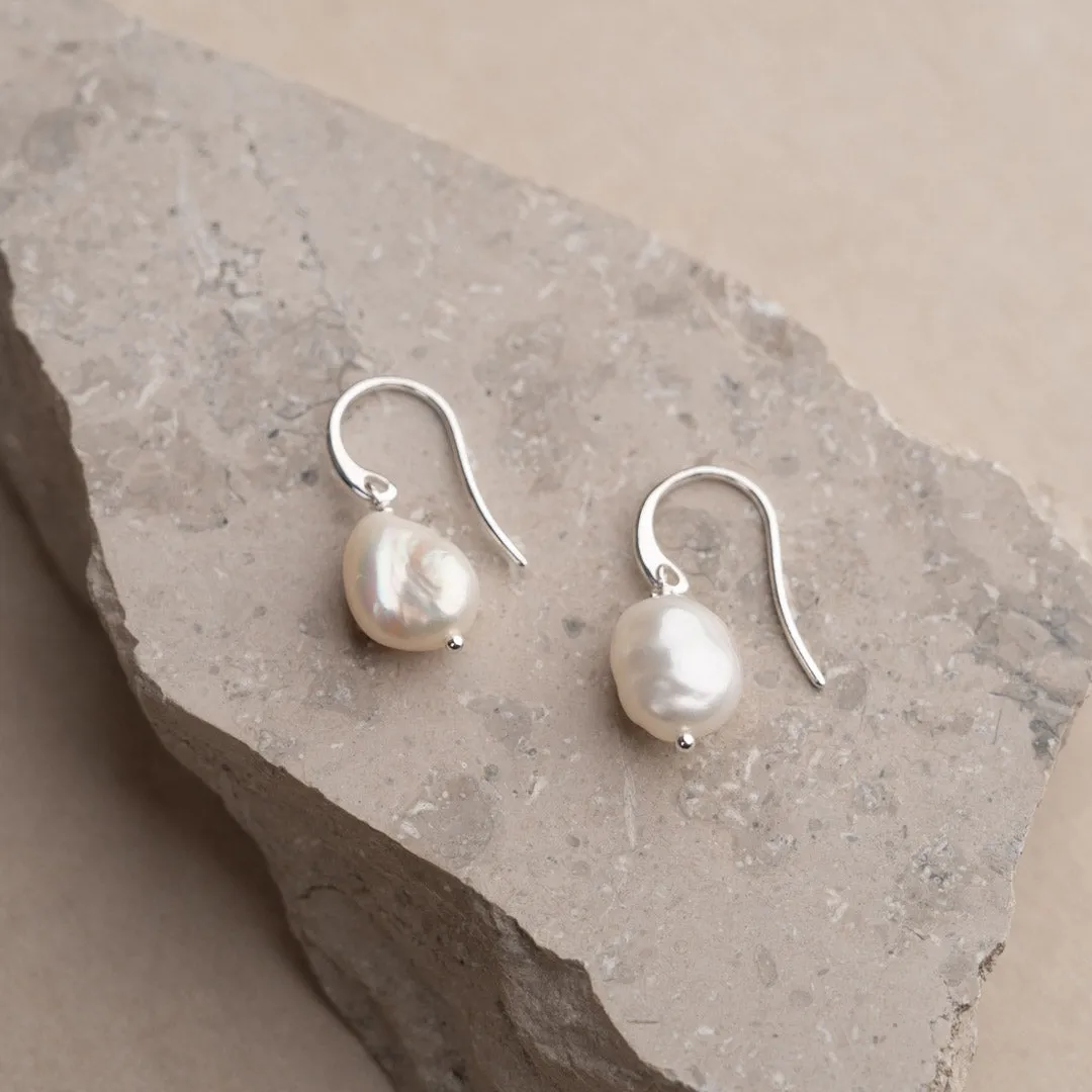 Sisi Copenhagen Noella Pearl Silver øreringe barokperle