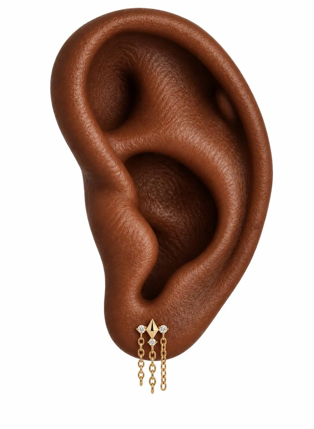 Wos WOS UP Solar Stud single ørering guld 1,3 cm