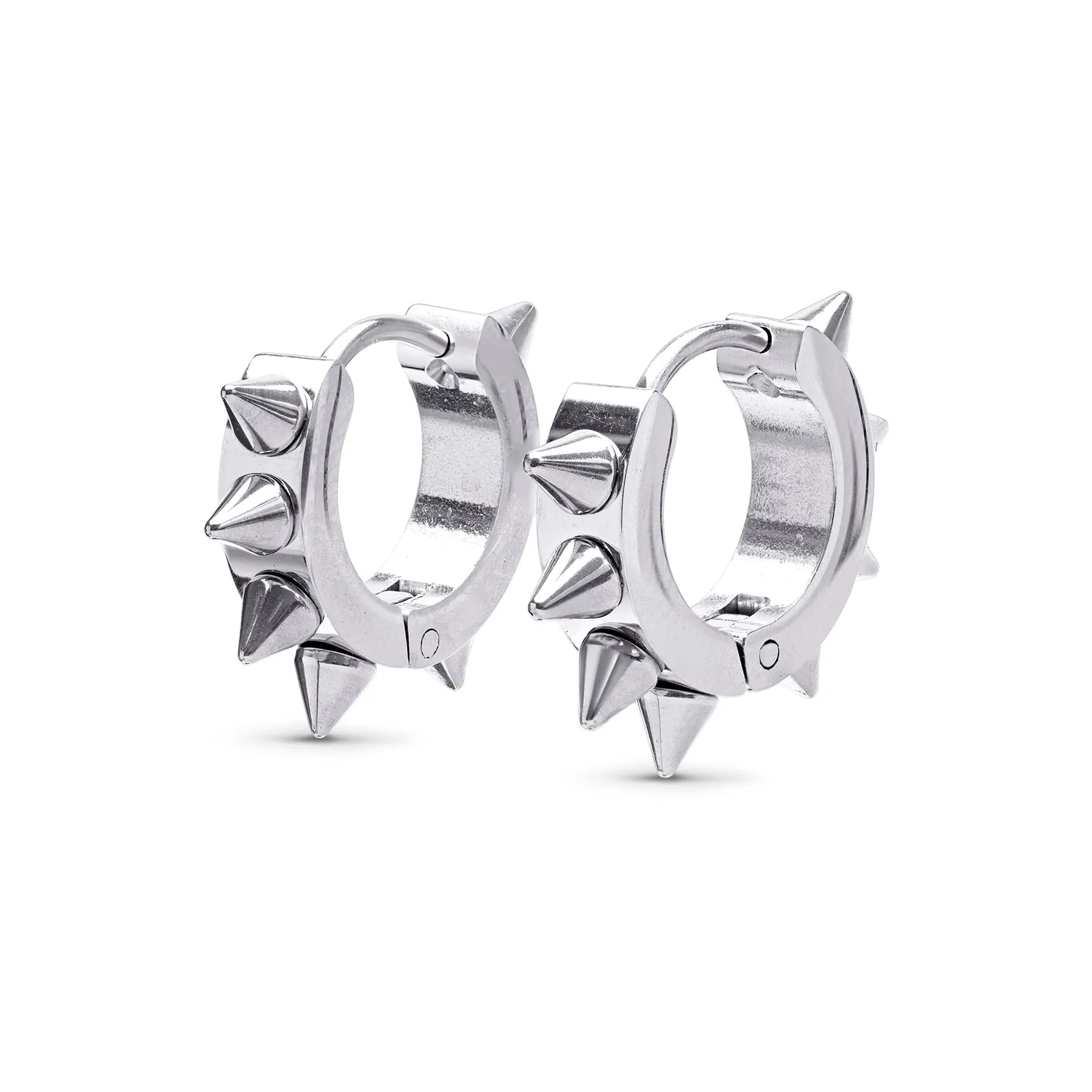 TIMI OF SWEDEN Elda spike hoop øreringe sølv 14 mm