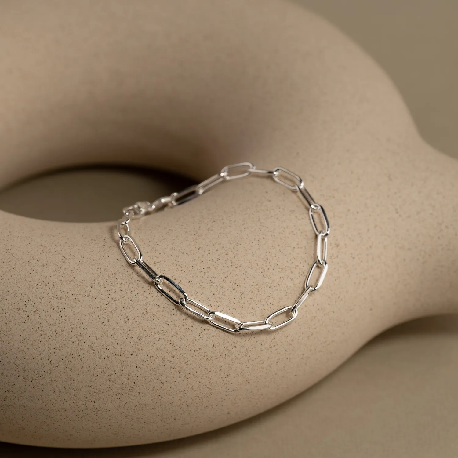 Sisi Copenhagen Alma Large Link armbånd sølv 19 cm