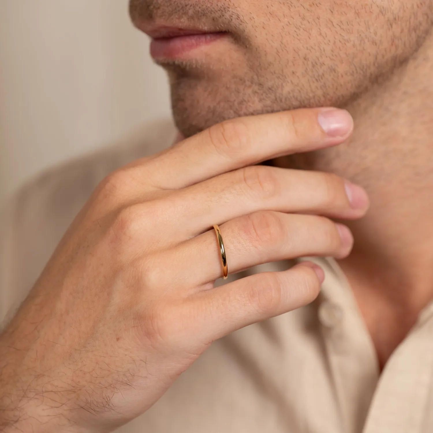 Sisi Copenhagen Oval Court vielsesring guld 2 mm